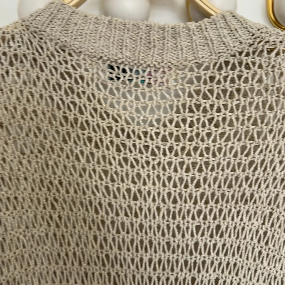FP BEACH BY FREE PEOPLE Women's Chunky Open Knit Coverup Dress Size XS In Beige